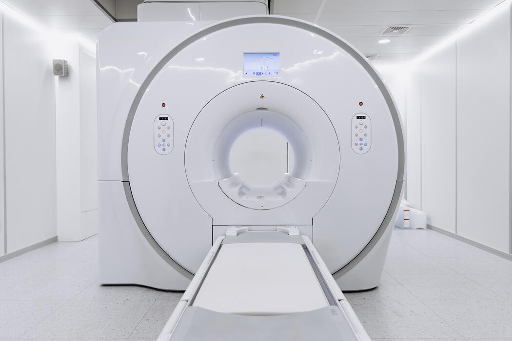 MRI center IT support Modern MRI scanner in a clean outpatient imaging center